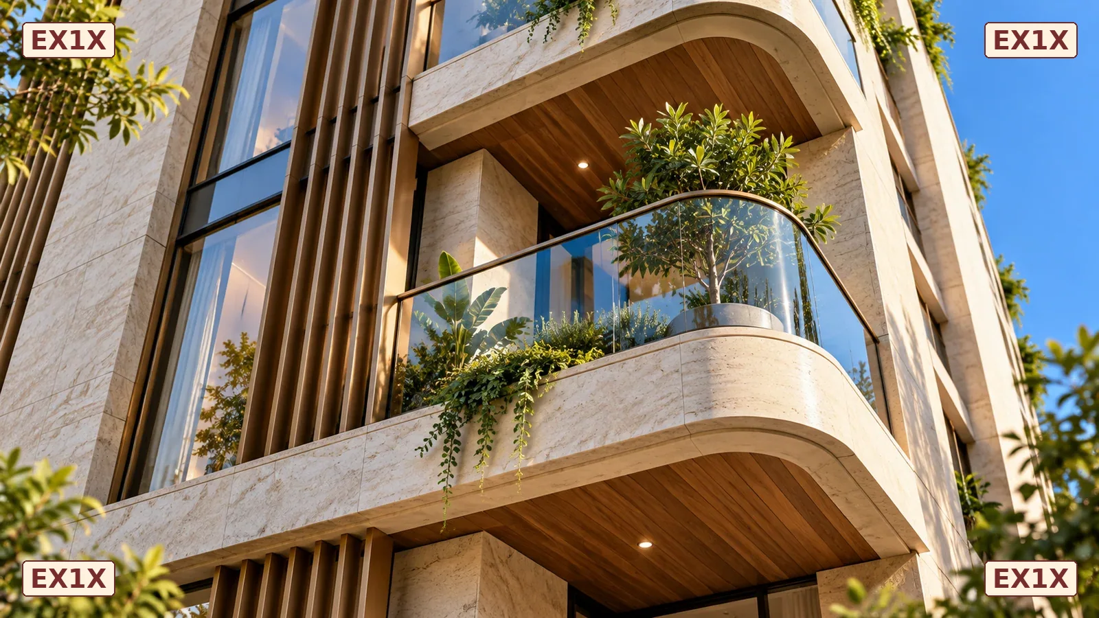 Balcony facade detail
