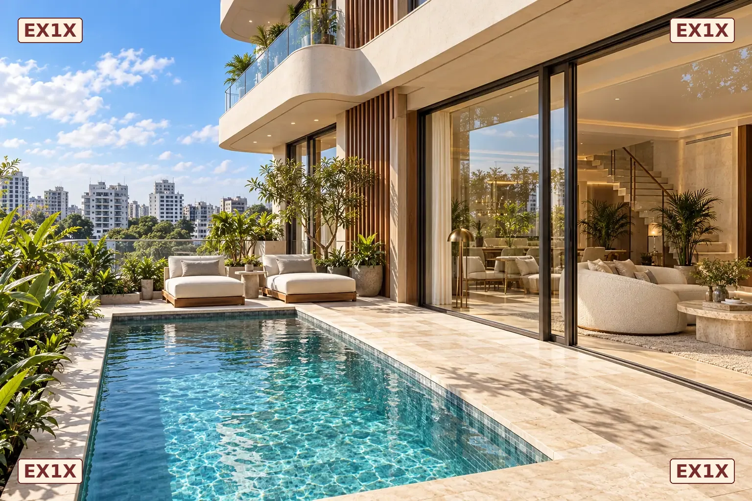 Private terrace pool